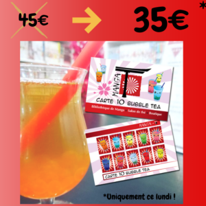 PROMO « Carte 10 Bubble Tea »